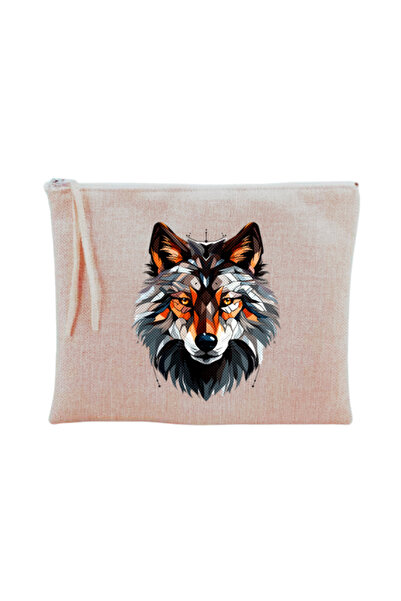 lili hediyelik Modern Wolf Printed Makeup Bag