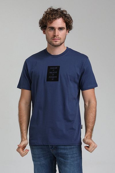 NEW WORLD POLO Crew Neck Indigo Slim Fit T-Shirt 23ssm20288