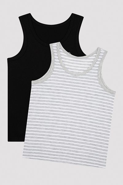 Penti Multicolored Boy's Patterned 2-Piece Undershirt