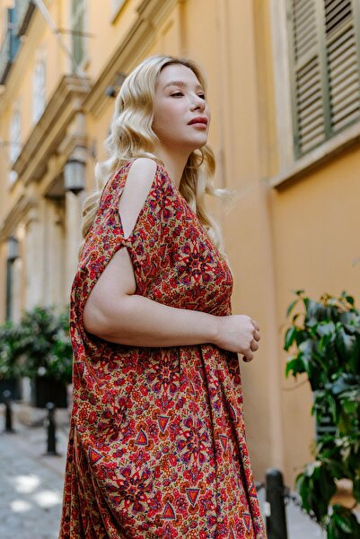 Los banditos Boat Neck Open Shoulder Plus Size Dress