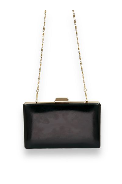 Wedding Fashion Culoare neagră Piele Piele Mată Geantă de seară Clutch Geantă de absolvire pentru bal