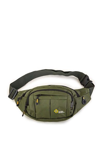 Nas Bag (Waterproof) Outdoor Functional Multi-Compartment Men's Waist and Body Bag Khaki Green