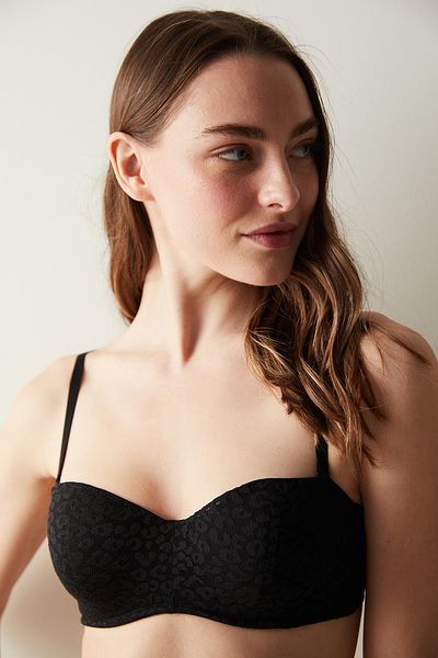 Penti Sutien negru din dantela Delila