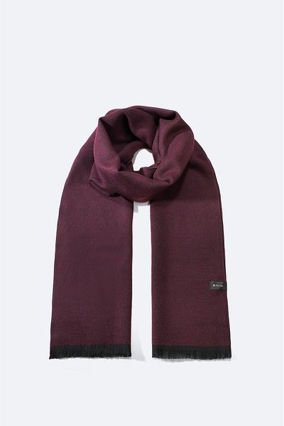 Avva Ανδρικό Claret Red Tasseled απλό σάλι B009401