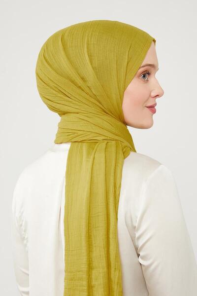 Levidor Yağ Yeşili Düz Hawai Şal