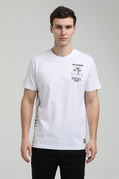 NEW WORLD POLO Crew Neck White Slim Fit T-Shirt 23ssm20299
