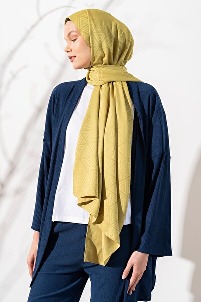 JAWEL Kadın Piramit Desenli Jakarlı Şal