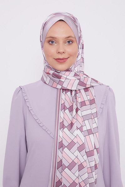 Levidor Lilac Cube Pattern Angel Shawl