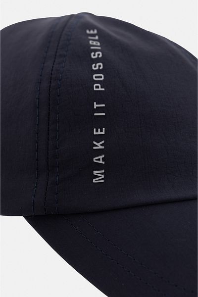 Avva Men's Black Slogan Printed Sports Hat A31y9200
