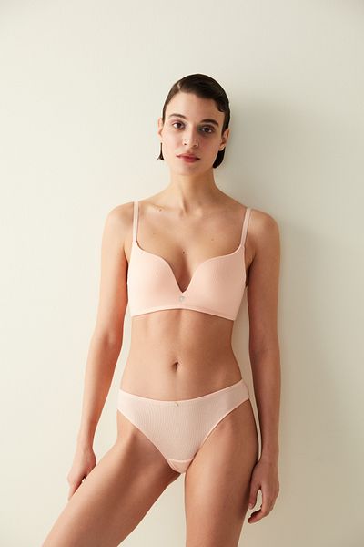 Penti Sutien roz susținut Push Up Decolette