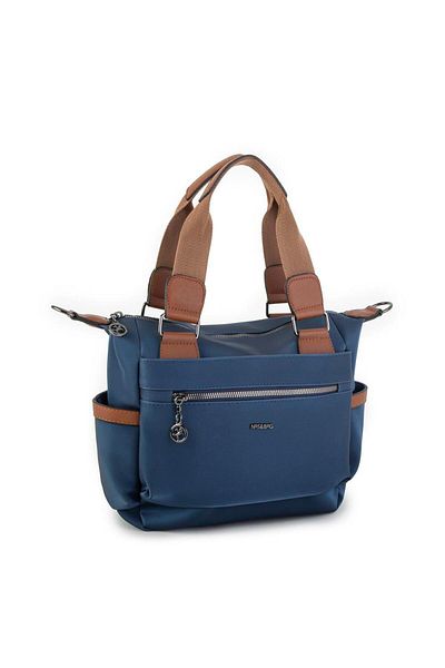 Nas Bag Geantă de damă Albastru Marin Tan Buzzy