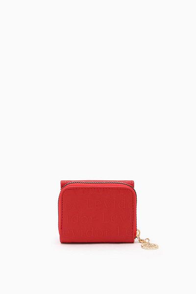 Levidor Red Embossed Pattern Wallet