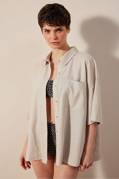 Penti Linen Natural Gray Shirt