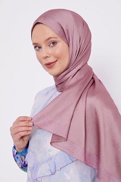 Levidor K.Pembe Kalın Şerit Diamond Şal
