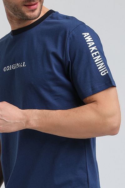 NEW WORLD POLO Crew Neck Indigo Slim Fit T-Shirt 23ssm20317