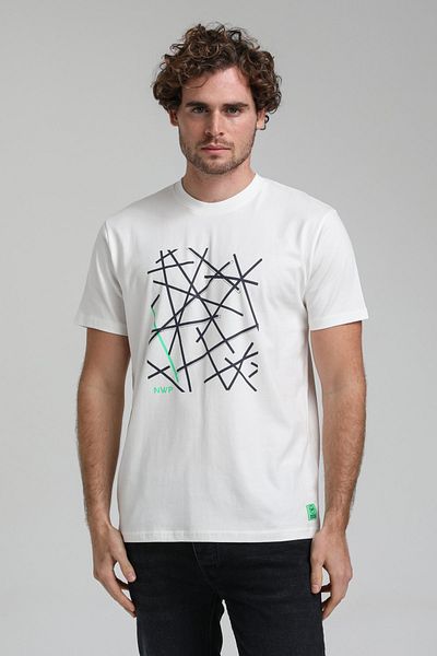 NEW WORLD POLO Crew Neck Ecru Regular Custom T-Shirt 23ssm20285