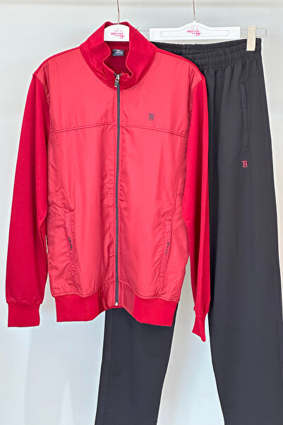 REMSA Чоловічий бордовий спортивний костюм - еластична бавовна 3712