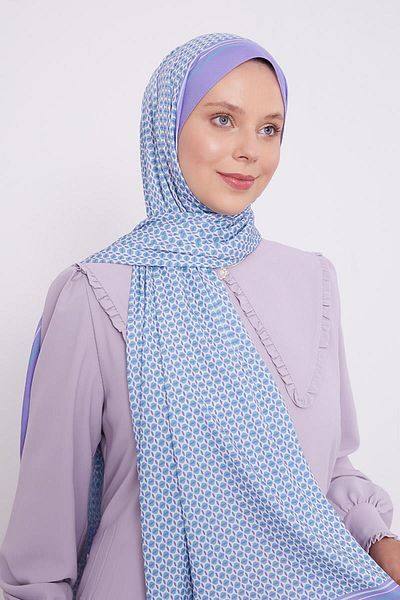 Levidor Purple Ellipse Pattern Club Shawl