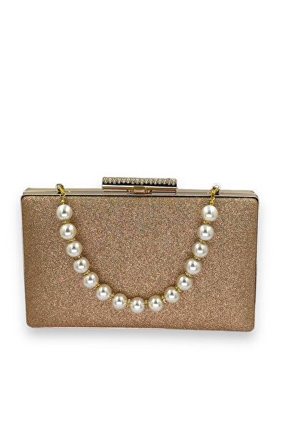 Wedding Fashion Mâner de perle cu sclipici Rosegold - Geantă de rochie de seară care nu se scurge Clutch Henna Homecoming Prom