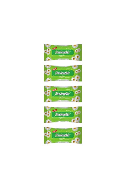 Freshmaker Islak Cep Mendil - Alkolsüz ve pH Dengelenmiş - Çiçeksi Kokular - 15 Adetlik 5 Paket