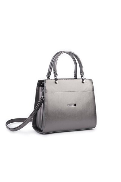 Nas Bag Geantă de mână și de umăr originală pentru femei Classic Chic Gri Ner...