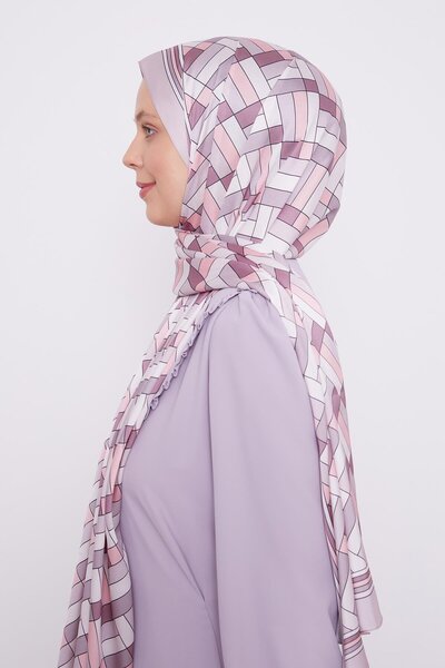 Levidor Lilac Cube Pattern Angel Shawl