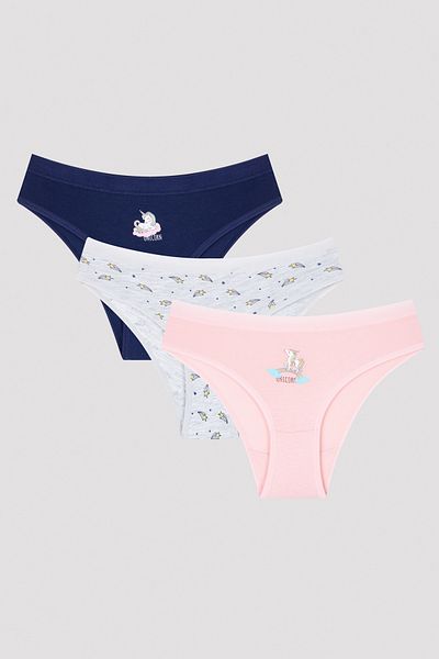 Penti Chiloți multicolori pentru fete cu model unicorn