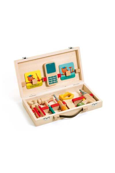 djeco Ahşap Alet Çantası - Super Bricolo