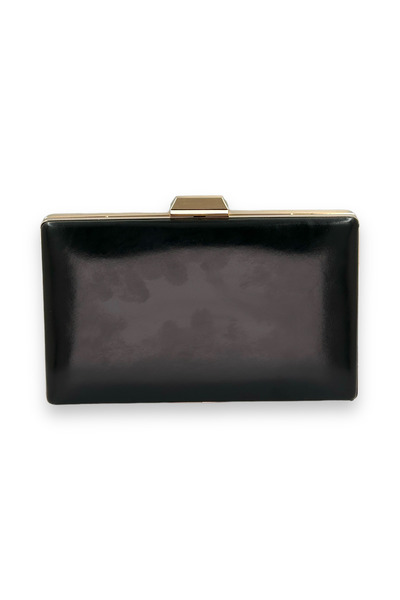Generic Brand Black Matte Skin Leather Evening Dress Bag Stylish Durable Even...