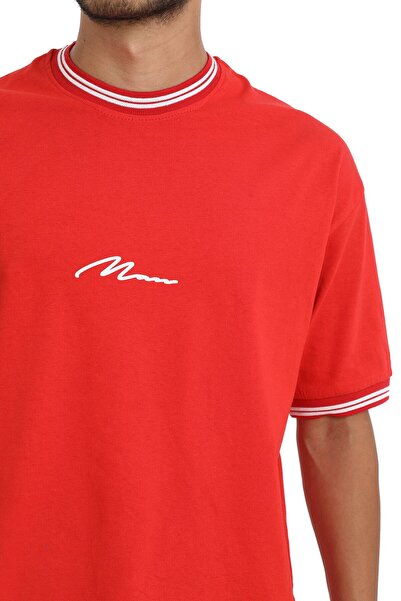 CC STORE Unisex New Season Oversize Molded Collar Detailed Summer T-shirt