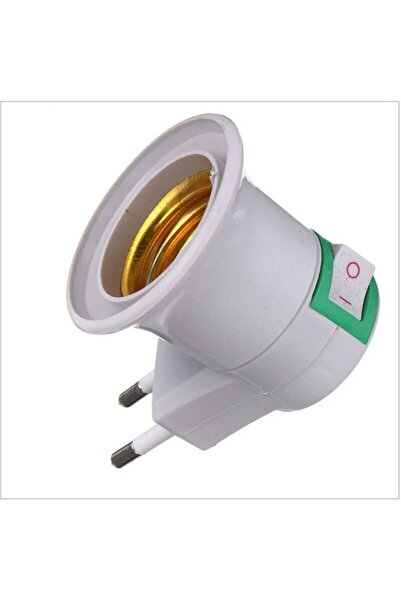 sepetra Aç/kapa E27 Duylu Fiş Duylu Ampul Takılabilen Priz Anahtarlı Duy Gece...