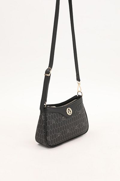 Levidor Black Honeycomb Pattern Shoulder Bag 930209