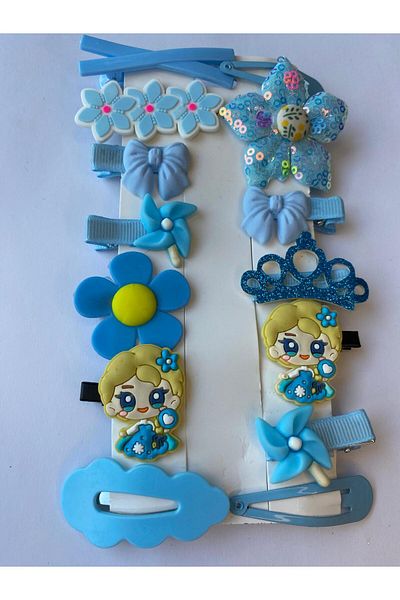 Nehir Blue Silicone Baby Girl and Child Buckle Set
