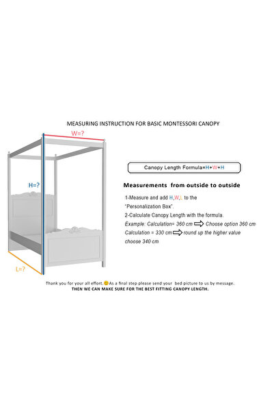 PAMUKA Poster Bed Cibinlik - Baby Pink (TÜM EBATLAR)