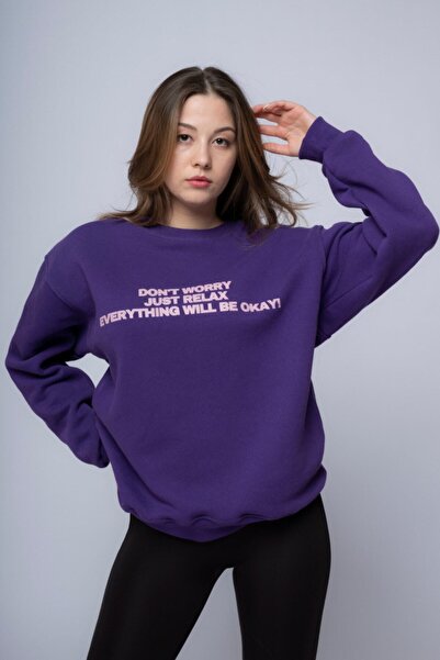 CC STORE Cc Don't Worry Hanorac oversize unisex cu guler rotund