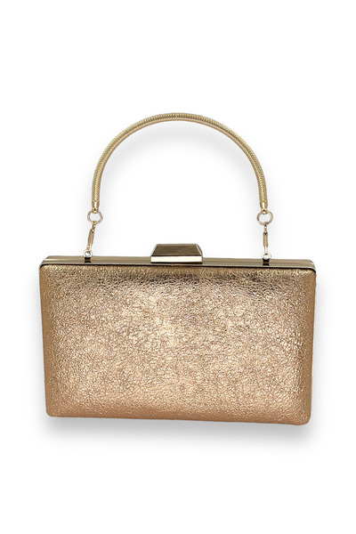 Generic Brand 2026 New Season Rose Gold Matte Leather Evening Dress Bag Cryst...