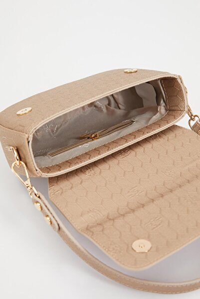 Levidor Gold Peten Pattern Shoulder Bag