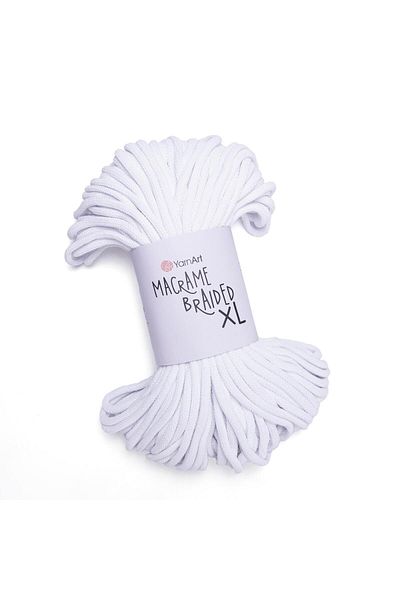 Yarnart MACRAME BRAIDED XL - ΜΑΚΡΑΜΕ ΣΧΟΙΝΙ ΛΕΥΚΟ-751