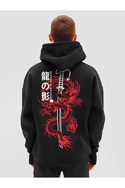 CC STORE Κόκκινος Δράκος Ιαπωνικό ΤΥΠΟΥΜΕΝΟ 100% ΒΑΜΒΑΚΙ |   Υπερμεγέθη φούτε...