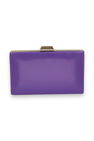 MidStore Purple Color Skin Leather Matte Leather Evening Dress Bag Evening Ba...