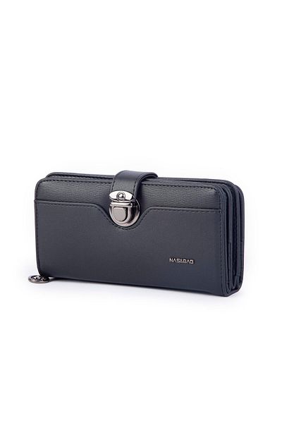 Nas Bag Large Size Clip Black Wallet - Large Dona with Multi-Card Holder