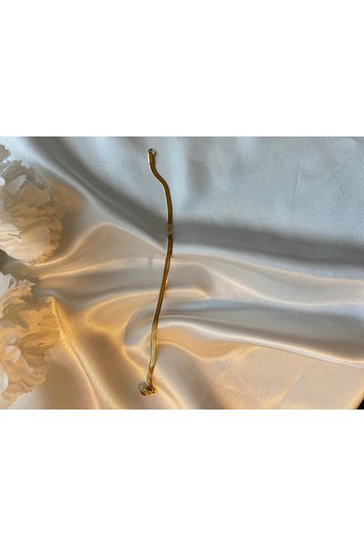 Anetta Jewelry Gold Color Flat Italian Anti-Tarnish Steel Bracelet