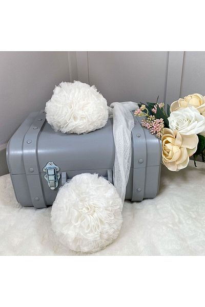 PAMUKA Pompom Tulle Twin White