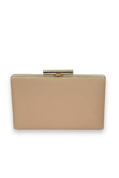Wedding Fashion Geantă de seară din satin mat - culoarea pielii, amprenta mâinii fără zgârieturi, clutch portofoliu care nu se face, geantă de seară de logodnă de nuntă