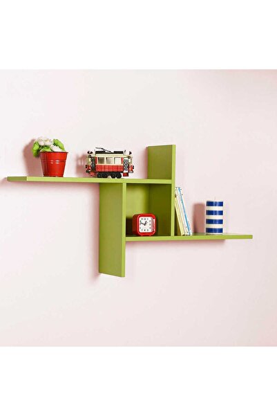 Adore Mobilya Dekoratif Duvar Rafı - Yeşil 100x50x18 Cm (gxyxd)