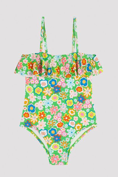 Penti Girl's Floral Patterned Swimsuit