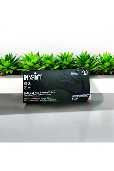 Bora Temizlik Ve Ambalaj Ürünleri Pack of 50 Black Thick Nitrile Gloves