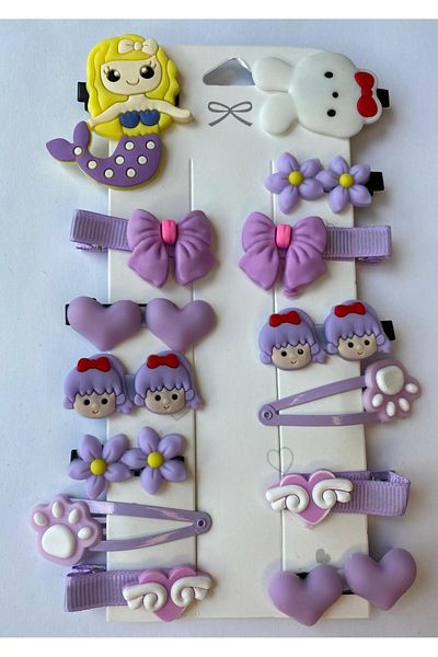 Nehir Purple Silicone Baby Girl and Child Buckle Set