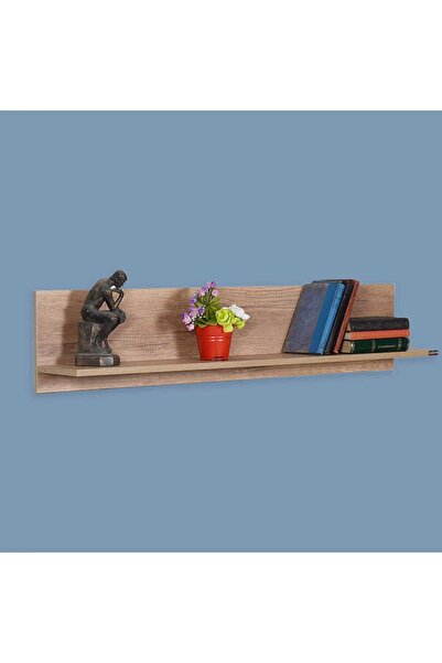 Adore Mobilya Dekoratif Duvar Rafı - Açık Ceviz (tori) 120x25x20 Cm (gxyxd)