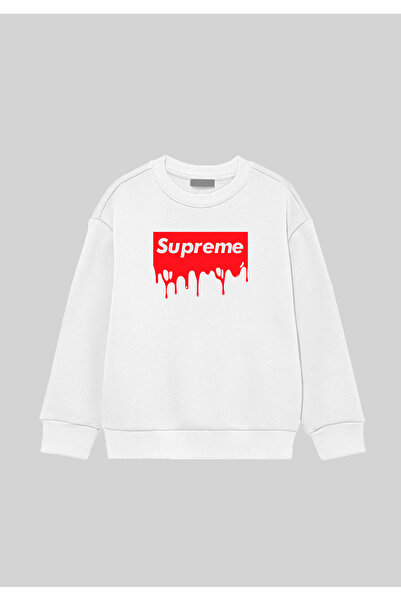 CC STORE Logo roșu cu efect de picurare |   Hanorac oversize imprimat cu gâtu...